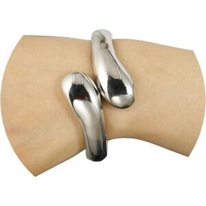 ⭐Women Statement Minimalist Thick Gold Hinge Wrist Cuff Bracelets